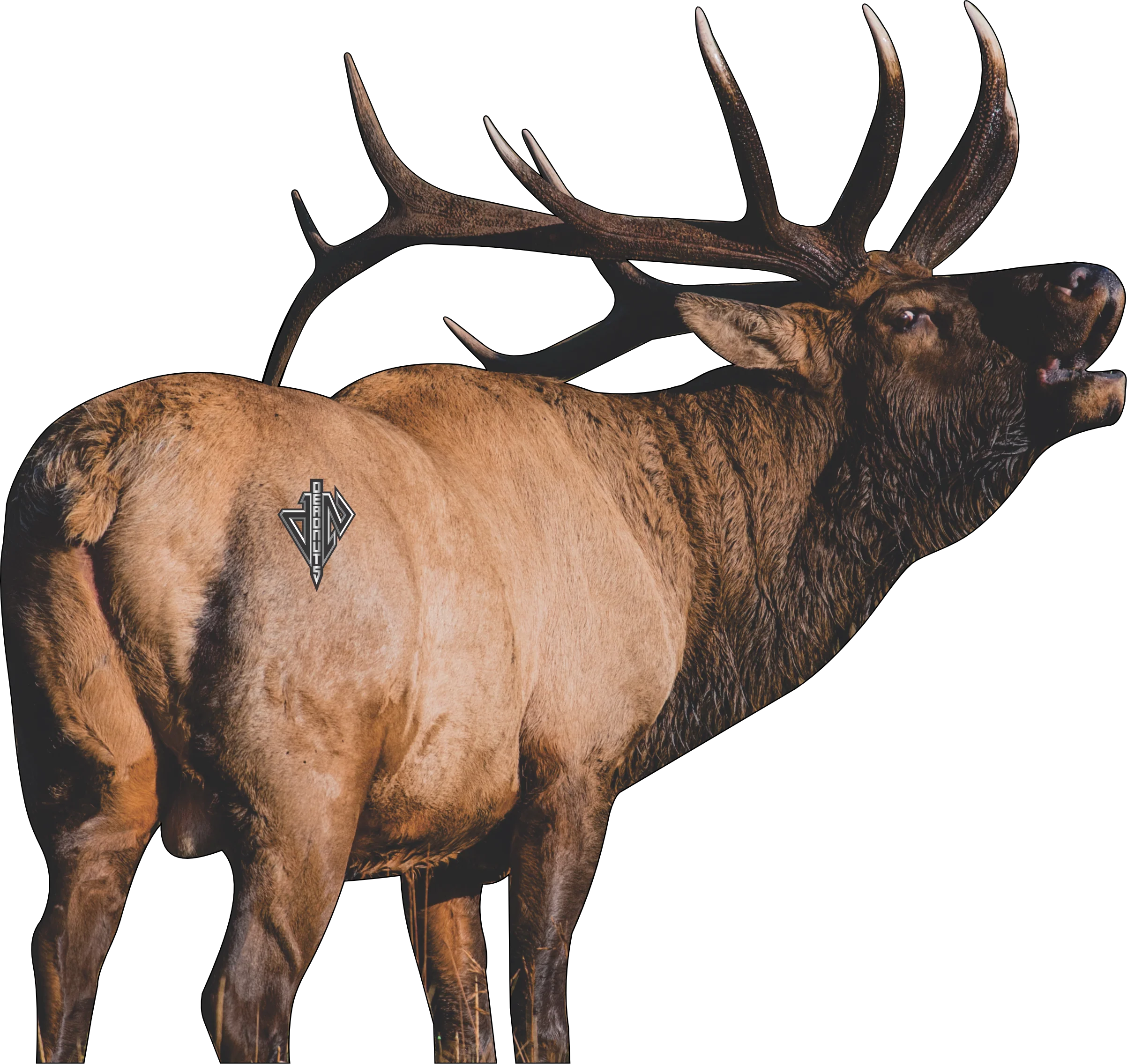 2D Bull Elk Quartering Away Target