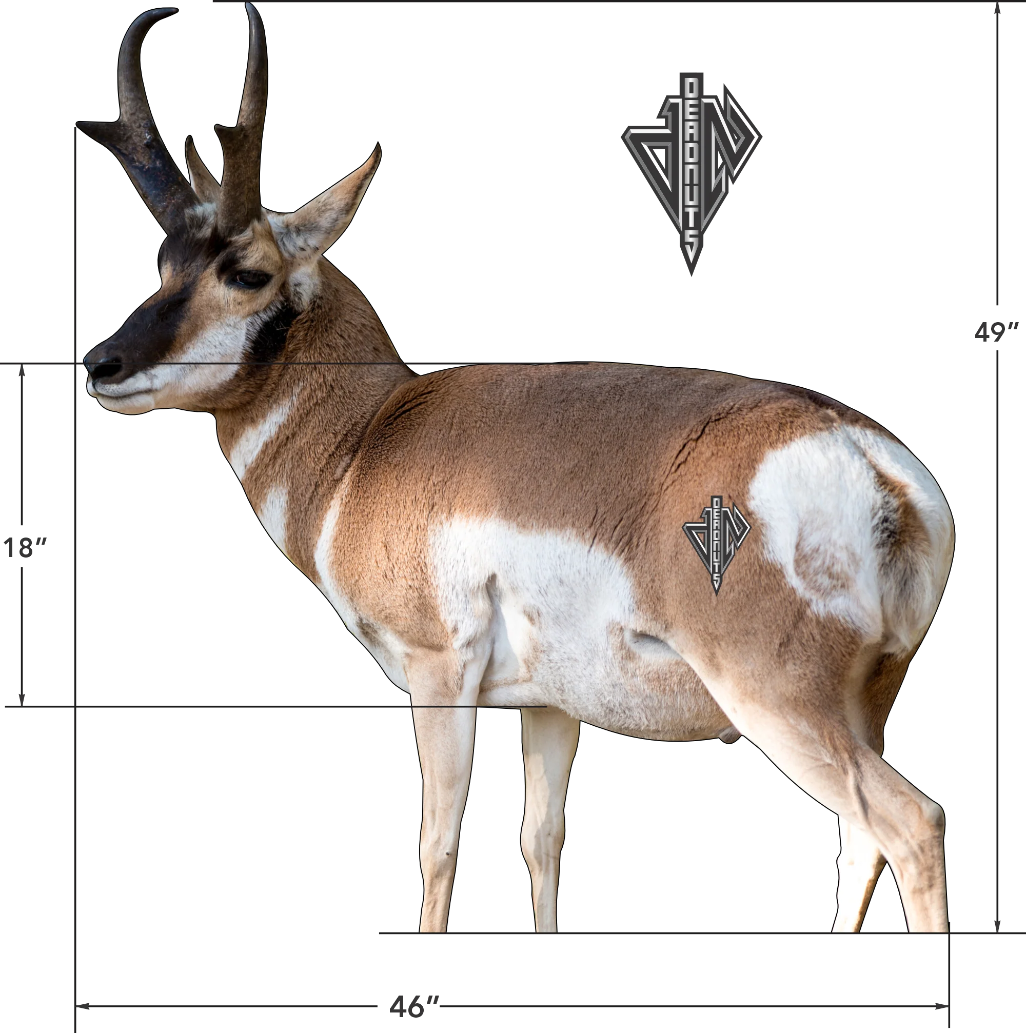 2D Quartering Away Pronghorn Buck - Image 3